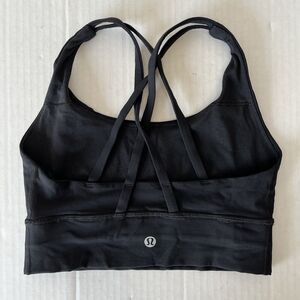 Lululemon Energy Bra Womens Long Line Sports Bra Yoga Running Gym Size 4 Black